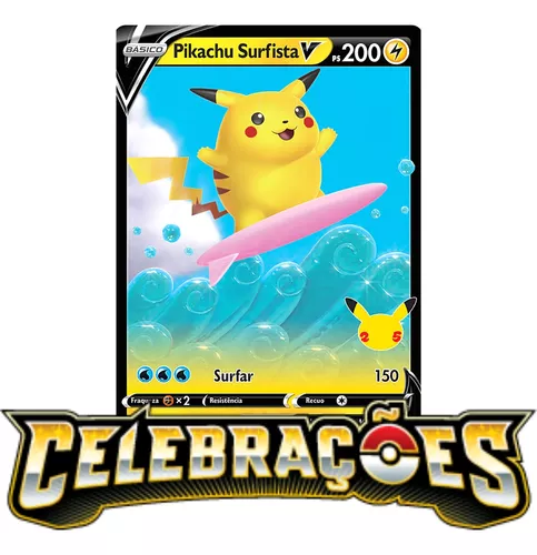 Carta Pokémon Pikachu Surfista Vmax Celebrações