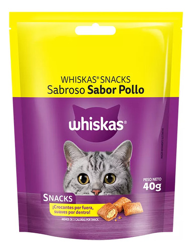 Whiskas Snacks Sabroso Sabor Pollo 40gr X1u