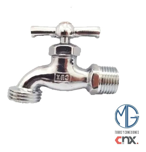 Cnx Vnc13 Llave Nariz Jardin 1/2 Laton Reforzado Cromada 8pz