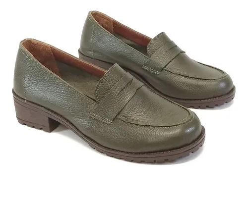 Mocassim de hotsell couro legitimo feminino