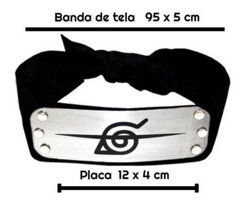 Imagen 7 de 7 de Banda Y Collar Itachi Uchiha 3 Circulos Set Naruto Akatsuki
