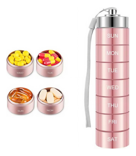 Práctico Pastillero Para 7 Días, Caja De Almacenamiento