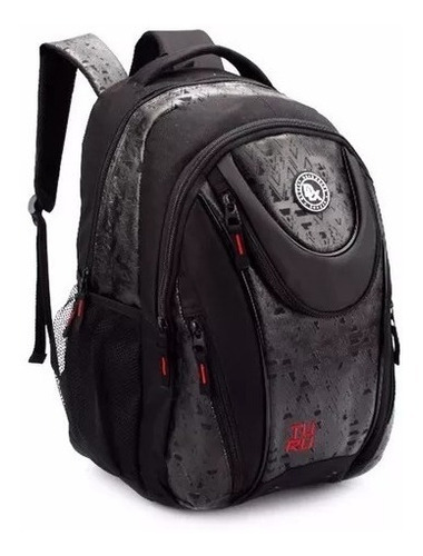 Mochila escolar juvenil resistente Dl0237, color negro, para hombre