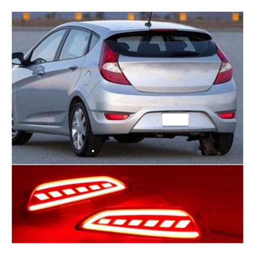 2 Luz Del Parachoques Trasero Led Para Hyundai Accent