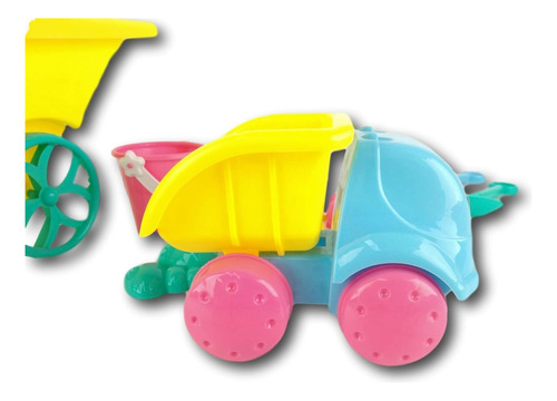 Juguete Carreta Para Playa De 9 Pcs Para Arena Con Moldes