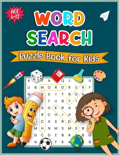 Book : Word Search Puzzle Book For Kids Ages 6 To 12 Large.