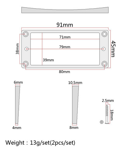 4 Recogida Del De Montaje Para Lp Sg Guitar W Plástico /