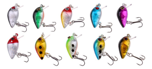 10 Piezas Señuelo De Pesca 2,6 Cm 2g Mini Minnow Crankbait