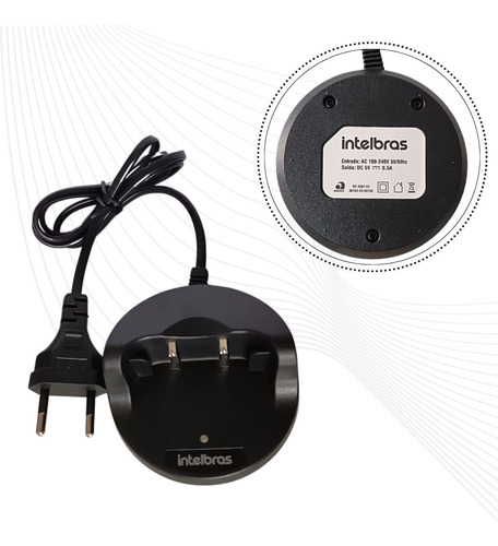 Carregador Intelbras Base Rádio Comunicador Rc3002 G2 Bivolt