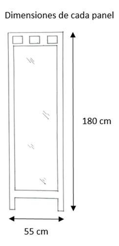 Biombo 2 Hojas Mardam Alto 2 Mts Madera Y Tela Cuadros 2 Metros Plata