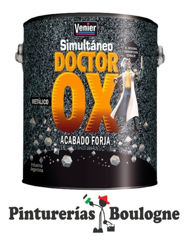 Esmalte Forja Metalico Doctor Ox Venier Negro. 1 Litro