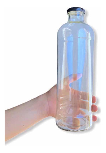 Botella Vidrio 1 Litro Pack De 16unidades C/ Tapa