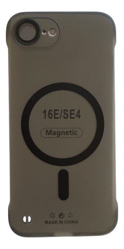 Funda Magsafe Ultrafina Matte Para Samsung 16e/se4 Negro Lisa