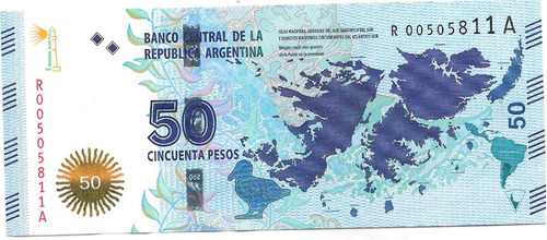 Billete 50 Pesos Malvinas Reposicion Sin Circular