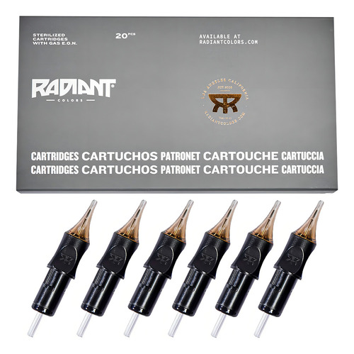 Cartuchos Agujas Para Tatuar Radiant Rllt Profesional 20pzs Calibre de las agujas 1005