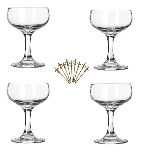 Conjunto Libbey Embajada Oz Copa Cava Signature Palillo