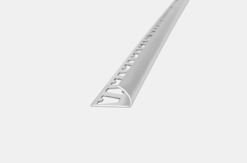 Imagen 2 de 3 de Guardacanto Arco De Aluminio Cromo 1383 Mate 10mm X 2,50