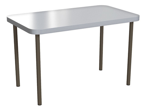 Mesa De Jantar Retangular Em Formica Off White/ Champanhe