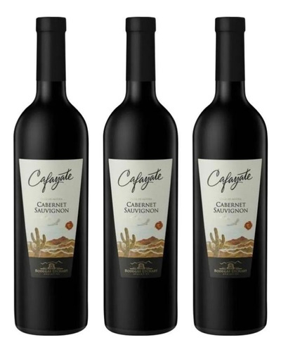 Vino Cabernet Sauvignon Cafayate 2019 Bodega Etchart 750 ml Pack X 3 u En Estuche De No Tiene Estuche