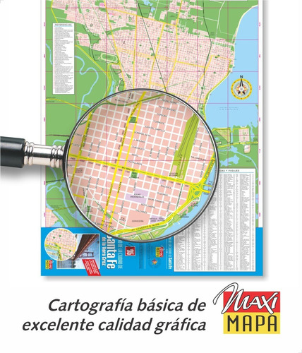 Mapa Santa Fe + Santo Tomé. Planos Impresos. Plegables