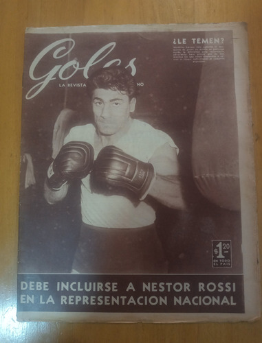 Revista Goles 348 - 8/2/55 Lausse Campeon Argentino Boxeo