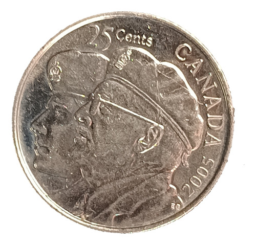 Canadá 25 Cents 2005 Exc Km 535 Año Veterano De Guerra