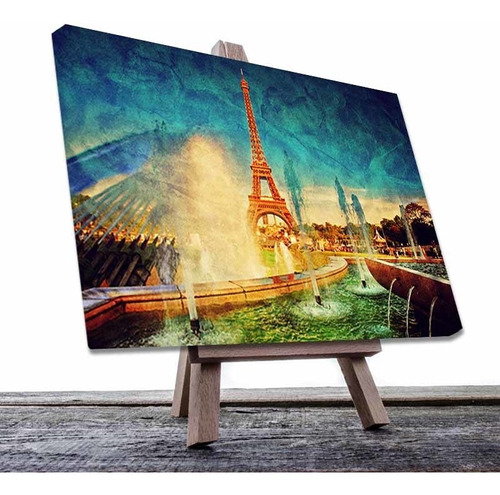 Cuadro Decorativo Canvas Torre Eiffel, Paris Francia Vintage