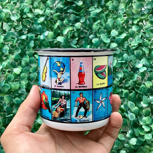 Imagen 2 de 4 de 6 Tazas De Peltre Lotería Mexicana