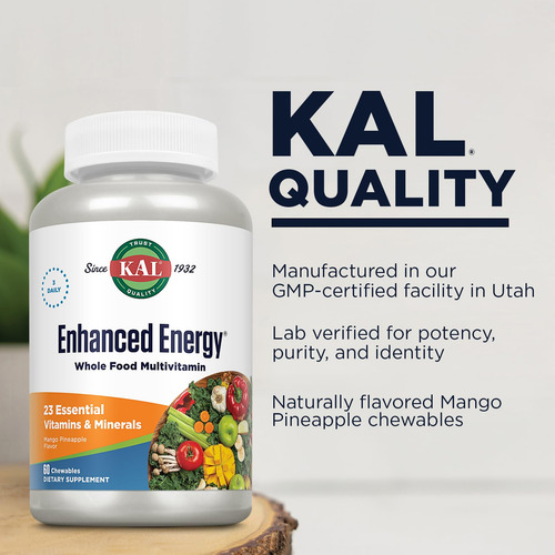 Kal Multivitamínico Masticable 23 Vitaminas 60 Cápsulas