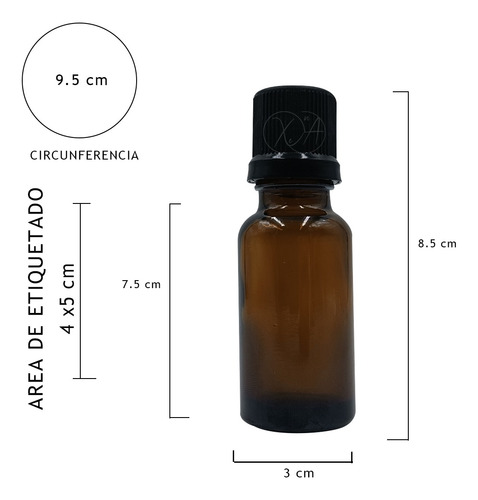 Envase Frasco Vidrio Ambar 20 Ml Tapa Rosca 15 Pzs Mayoreo