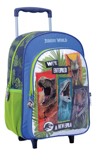 Mochila Con Carro 16  Jurassic World Azul (6406)