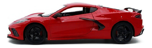 Carro a escala Chevrolet Corvette 1:18 color rojo