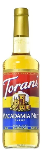 Torani Jarabe Para Bebidas Sabor Nuez De Macadamia 750ml