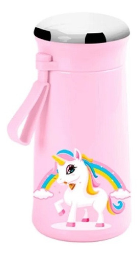 Garrafa Infantil Vidro 280ml Kids C/ Alça Gourmet Mix Cor Unicornio