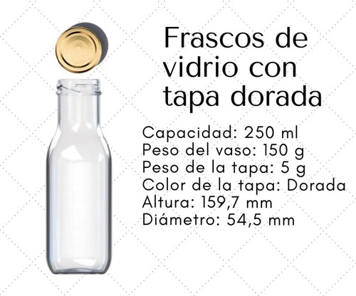 Unidad De Botella De Vidrio 250 Ml - Entrega Inmediata