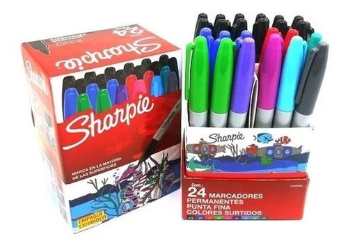 Sharpie Marcadores Permanente Punta Fina X24 Bunny Toys