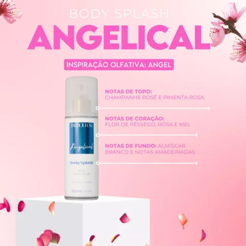 Kit Body Splash Deo Colônia Angelical 200ml Perfume De Cabelo Celestial Glow 60ml Termoativo Finalizador Bifásico Barbour's Beauty
