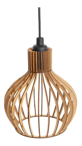 Lustre De Teto Decorativo Luminária Em Mdf Cru Coquinho