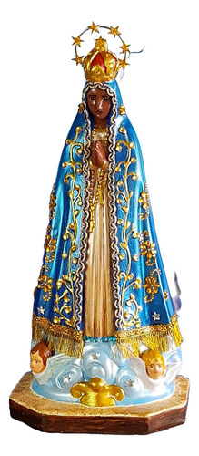 Imagem De Nossa Senhora Aparecida Decorada 45 Cm.
