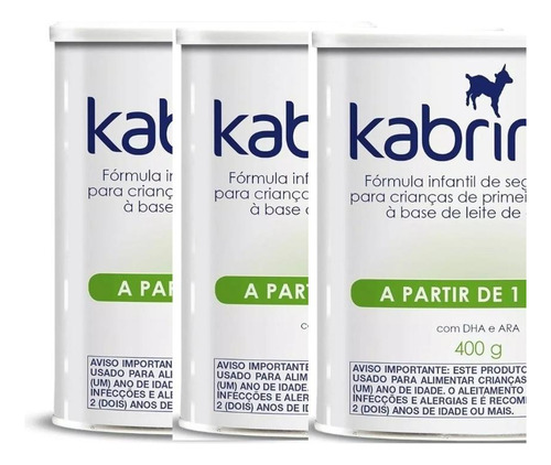 Kit Kabrimil Fórmula Infantil Bagó Com 3 Potes De 400g Cada