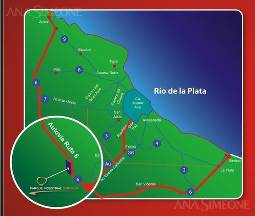 Imagen 3 de 8 de Excelente Lote De 5850 M2 En Parque Industrial Cañuelas