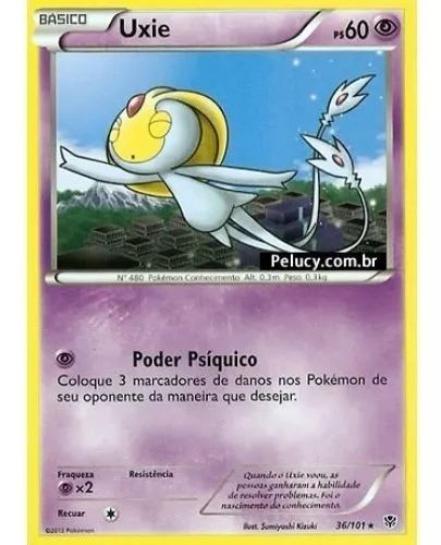 Uxie - Pokémon Psíquico Raro - 36/101 - Pokemon Card Game