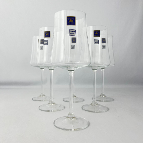 Jogo 06 Taças Xtra 360ml Vinho Branco Tinto Cristal Bohemia