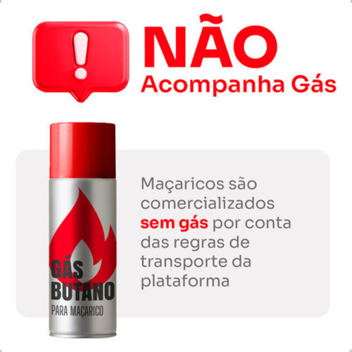 Mini Maçarico Portátil Recarregável Com Regulador De Chamas