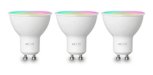 Imagen 2 de 2 de Lámpara Led Dicroica Inteligente Rgb Pack X1 Nexxt Nhb-c320