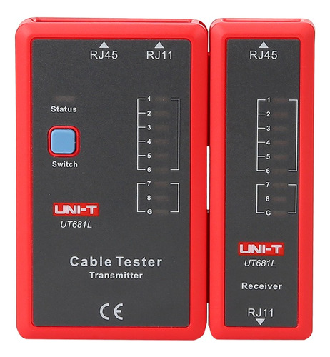 Unidade testadora de rede UT681l Rj45 Rj11 Cable Tester