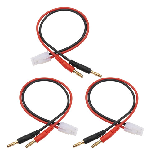 Hircqoo 3 Conectores Rc Banana De 0.157 in, Cable Macho A He