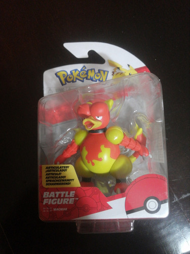 Figura Pokemon Magmar - Battle Figure Articulado 2022. (Usado)