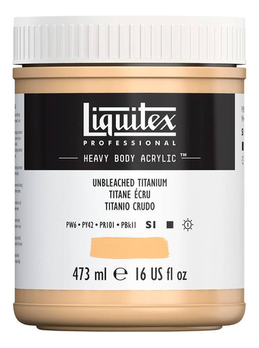 Tinta Acrílica Liquitex Heavy Body S1 473ml Cor Unbleached Titanium - 434