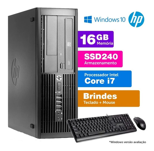 Pc Usado Hp Compaq Intel Core I7 2g 16gb Ddr3 Ssd 240gb